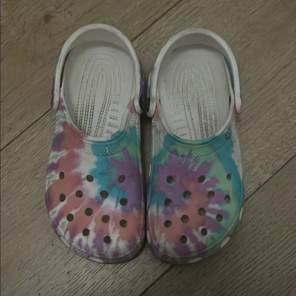 Colorful Tie-Dye Kids Clogs